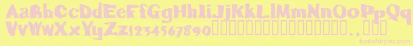 Caljoetrial Font – Pink Fonts on Yellow Background