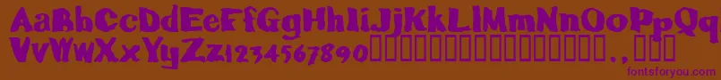 Caljoetrial Font – Purple Fonts on Brown Background