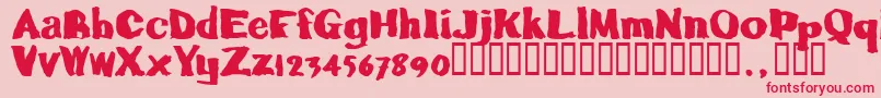 Caljoetrial Font – Red Fonts on Pink Background