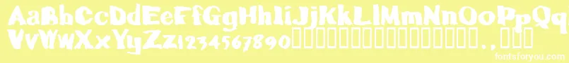 Caljoetrial Font – White Fonts on Yellow Background