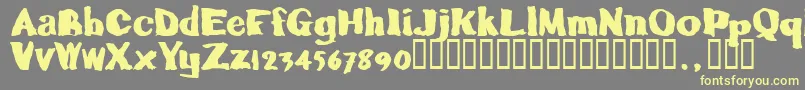 Caljoetrial Font – Yellow Fonts on Gray Background