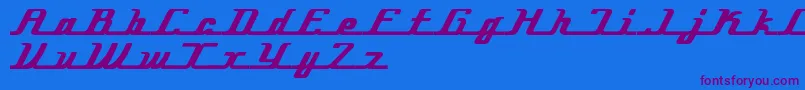 Ikarus Font – Purple Fonts on Blue Background