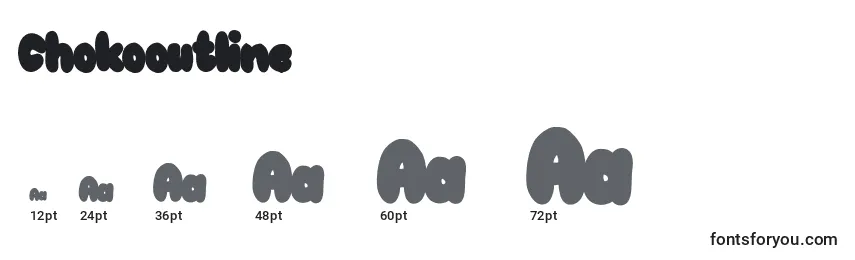 Chokooutline (108413) Font Sizes