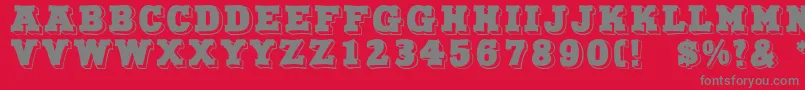 NorthFace Font – Gray Fonts on Red Background