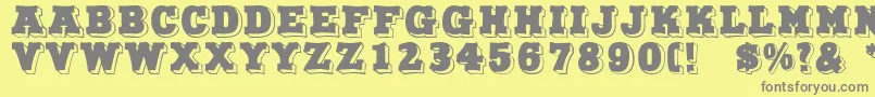 NorthFace Font – Gray Fonts on Yellow Background