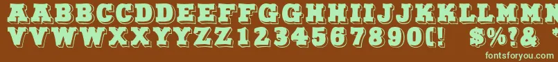 NorthFace Font – Green Fonts on Brown Background