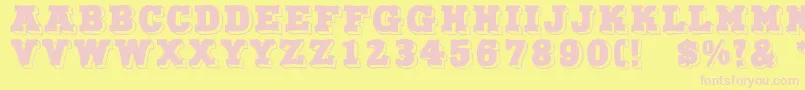 NorthFace Font – Pink Fonts on Yellow Background