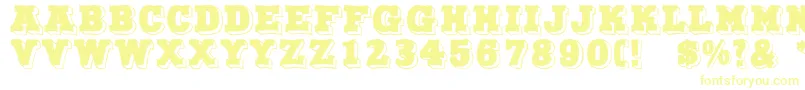 NorthFace Font – Yellow Fonts on White Background