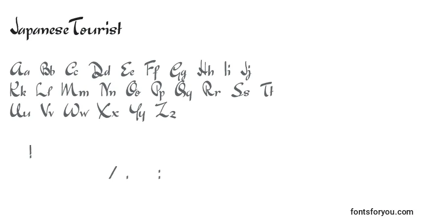 Fuente JapaneseTourist (108415) - alfabeto, números, caracteres especiales