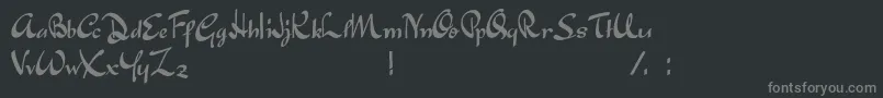 JapaneseTourist Font – Gray Fonts on Black Background