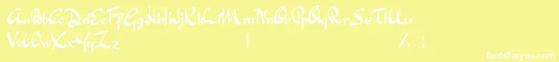 フォントJapaneseTourist – 黄色い背景に白い文字