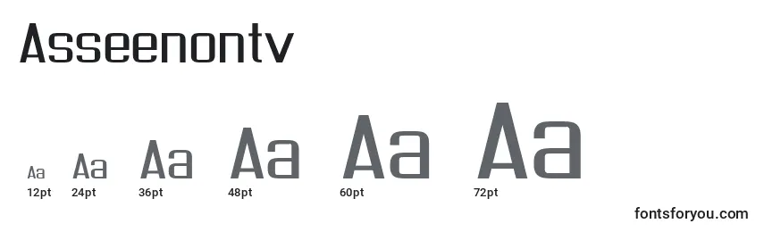 Размеры шрифта Asseenontv
