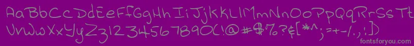 Police Lehn145 – polices grises sur fond violet