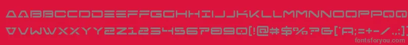 フォントFreeagentcond – 赤い背景に灰色の文字