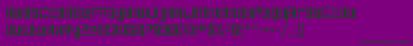 SfDecotechno-Schriftart – Schwarze Schriften auf violettem Hintergrund