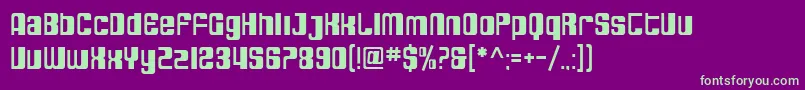 Шрифт SfDecotechno – зелёные шрифты на фиолетовом фоне