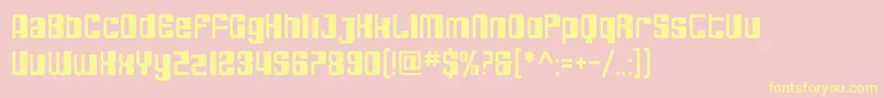 SfDecotechno Font – Yellow Fonts on Pink Background