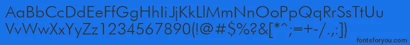 Ftr Font – Black Fonts on Blue Background