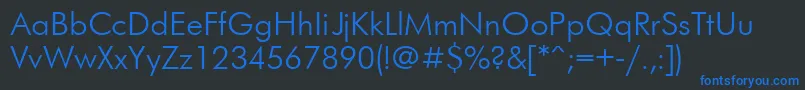 Ftr Font – Blue Fonts on Black Background