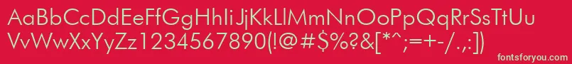 Ftr Font – Green Fonts on Red Background