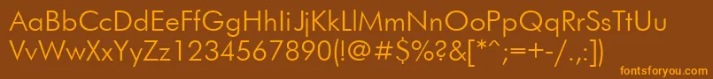 Ftr Font – Orange Fonts on Brown Background