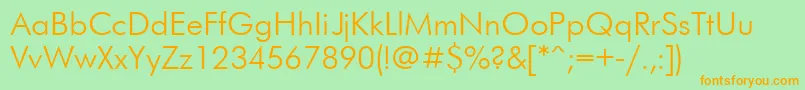 Ftr Font – Orange Fonts on Green Background