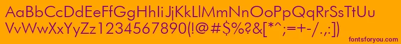 Ftr Font – Purple Fonts on Orange Background