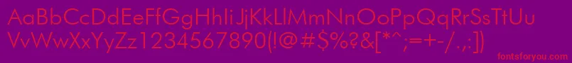 Ftr Font – Red Fonts on Purple Background