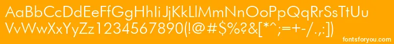 Ftr Font – White Fonts on Orange Background