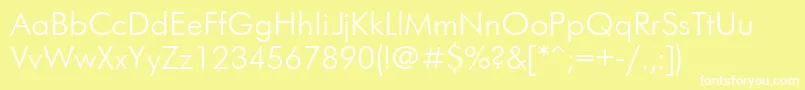 フォントFtr – 黄色い背景に白い文字