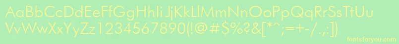 Ftr Font – Yellow Fonts on Green Background