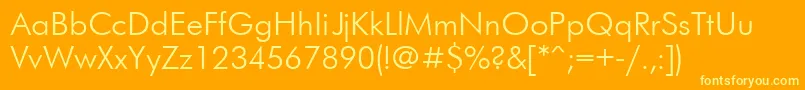 Ftr Font – Yellow Fonts on Orange Background