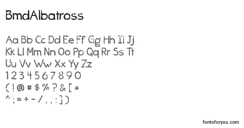 Schriftart BmdAlbatross – Alphabet, Zahlen, spezielle Symbole