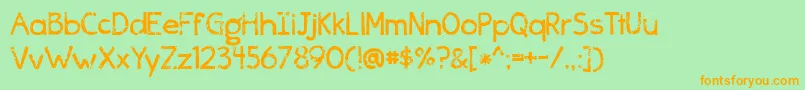 BmdAlbatross Font – Orange Fonts on Green Background