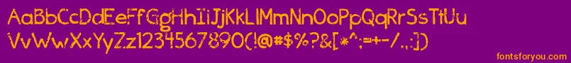 BmdAlbatross Font – Orange Fonts on Purple Background