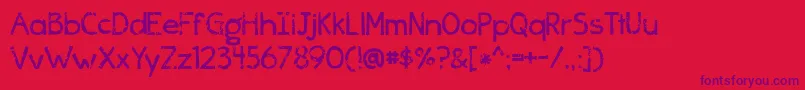 BmdAlbatross Font – Purple Fonts on Red Background