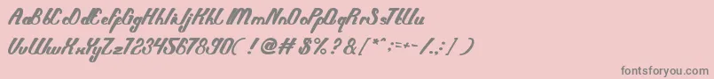 フォントPrayBoy – ピンクの背景に灰色の文字