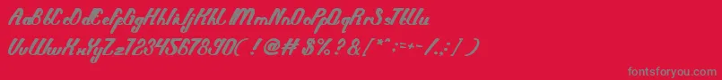 PrayBoy Font – Gray Fonts on Red Background