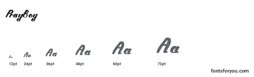 PrayBoy Font Sizes