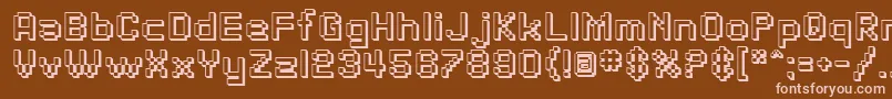 Шрифт SfPixelateShaded – розовые шрифты на коричневом фоне