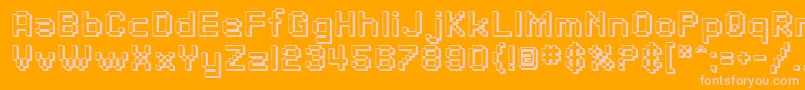 SfPixelateShaded Font – Pink Fonts on Orange Background