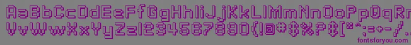 Шрифт SfPixelateShaded – фиолетовые шрифты на сером фоне