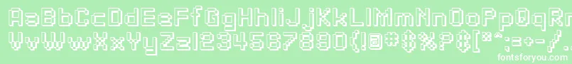 SfPixelateShaded Font – White Fonts on Green Background