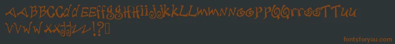 Debjagged Font – Brown Fonts on Black Background