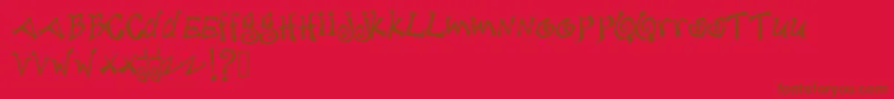 More about Debjagged Font Debjagged Font – Brown Fonts on Red Background