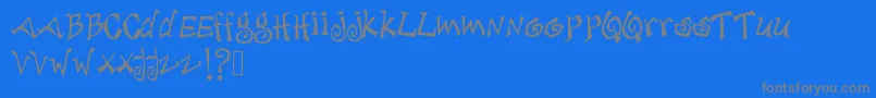 Debjagged Font – Gray Fonts on Blue Background