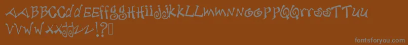 Debjagged Font – Gray Fonts on Brown Background