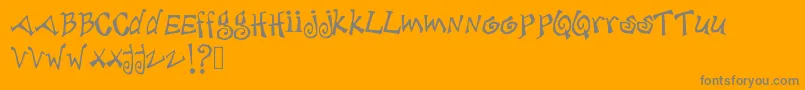 Debjagged Font – Gray Fonts on Orange Background