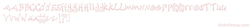 Debjagged Font – Pink Fonts on White Background