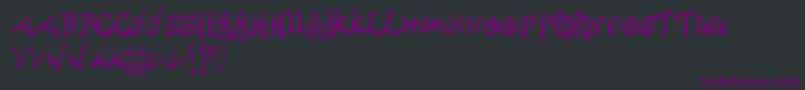 Debjagged Font – Purple Fonts on Black Background